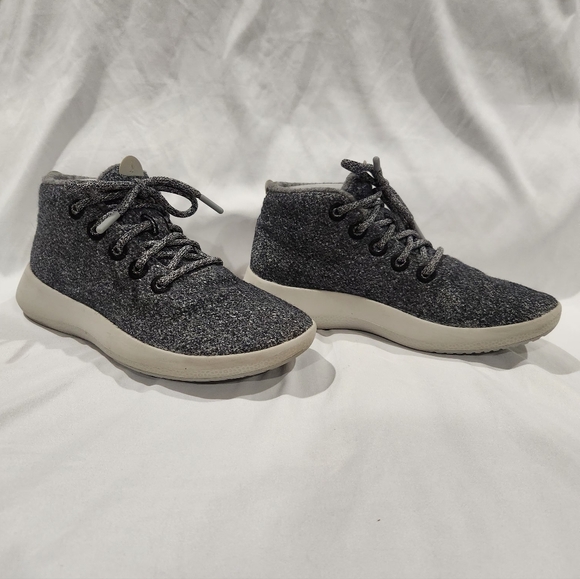 Allbirds Gray Wool Runner-up Mizzle Mid Top Women's Sneakers. Size 8 - Picture 3 of 11
